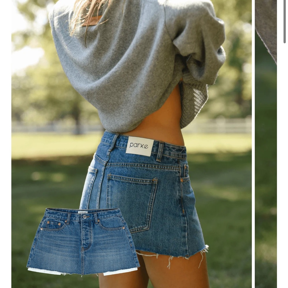 Parke Denim Mini Skirt